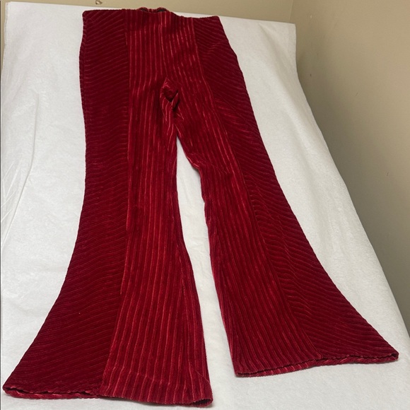 ❣️ FREE PEOPLE PENNY PULL ON VELVET PANT SALSA❣️ - Picture 6 of 15
